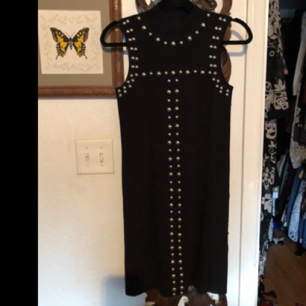 Black Silver Studded Dress